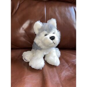 NO CODE Webkinz Husky Plush Stuffed Animal Gray White Webkinz World Toy